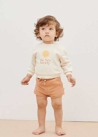 Sole Baby Sweatshirt in soft gray color with cute animal print