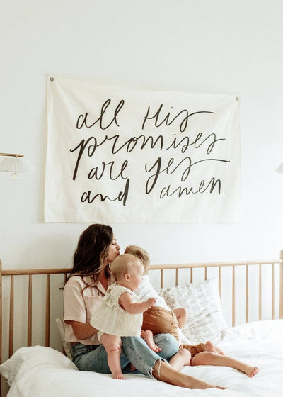 “All His Promises” Large Canvas Banner - LIV & Company