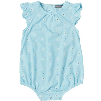 Aqua Daisy Jersey Romper - LIV & Company