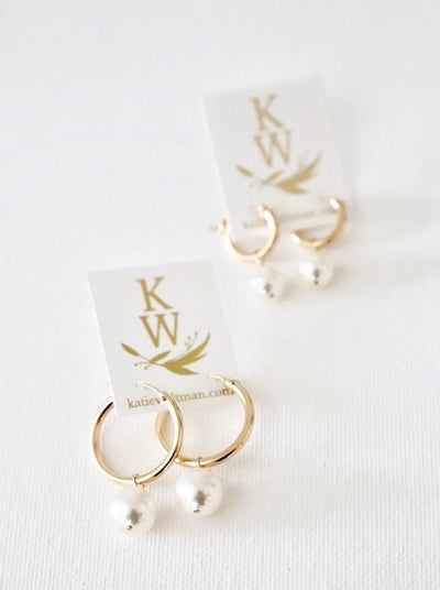 Audrey Pearl Hoop Earrings - LIV & Company