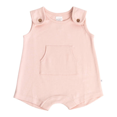 Baby Pink Organic Cotton Tank Romper - LIV & Company
