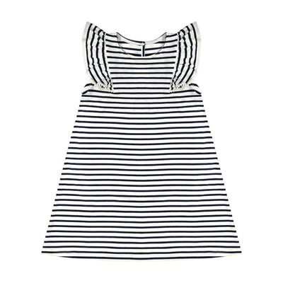 Black Striped Organic Cotton Dress - LIV & Company