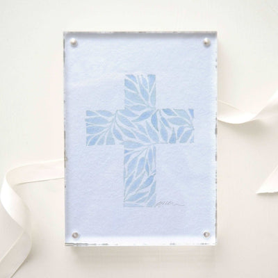 Blue Cross Framed Artwork - LIV & Company