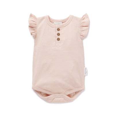 Blush Rib Ruffle Bodysuit - LIV & Company