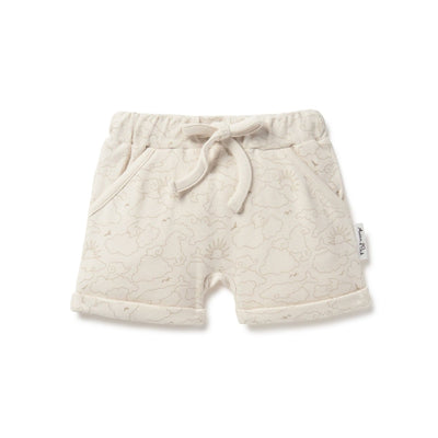 Cloud Chaser Rib Shorts: Natural - LIV & Company