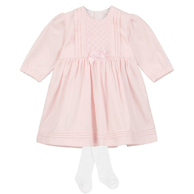 Erin Pink Winter Party Dress + Tights - LIV & Company