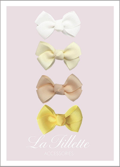 Estelle Clip Hair Bows Set - Lemon Cake - LIV & Company