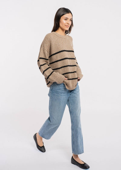 Field Sweater - Brown Stripe - LIV & Company
