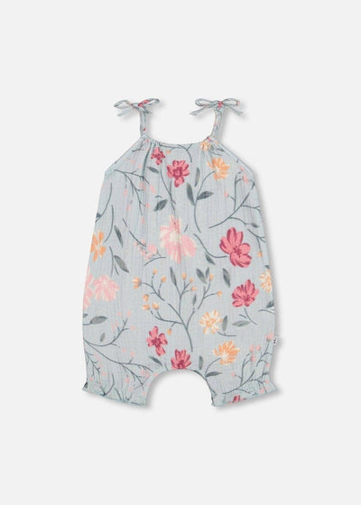 Floral Printed Muslin Romper - LIV & Company