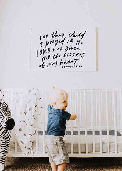 “For This Child I Prayed” Poster - LIV & Company