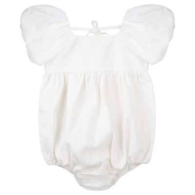 Grace Tie Back Romper - Ivory - LIV & Company