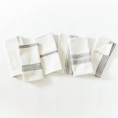 Grey Pattern Napkins - Set of 6 - LIV & Company