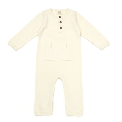 Kangaroo Knit Coveralls: Ivory - LIV & Company