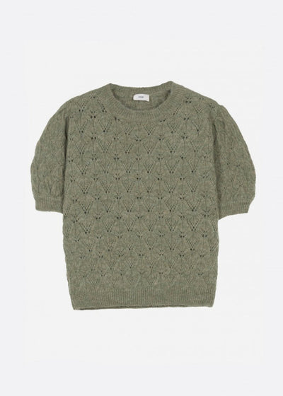 Ledika Short - Sleeve Sweater: Sage - LIV & Company