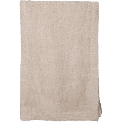 Luxxe Feather Yarn Throw - Beige - LIV & Company