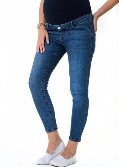 Maternity Skinny Jeans: Classic Blue - LIV & Company