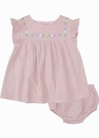 Mauve Muslin Dress Set - LIV & Company