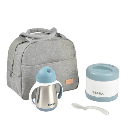 On - The - Go Meal Set: Gray Blue - LIV & Company