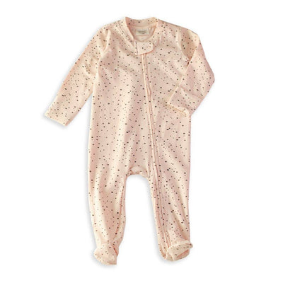 Pebble Printed Organic Cotton Footie - LIV & Company