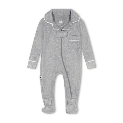 Pima Cotton Footie - Heather Grey - LIV & Company