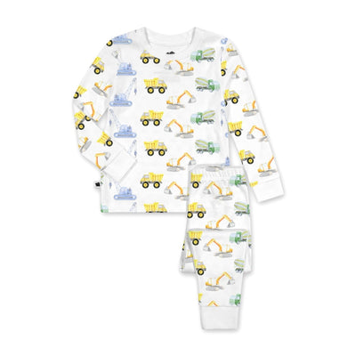 Pima Cotton Pajamas Set - Truck Print - LIV & Company