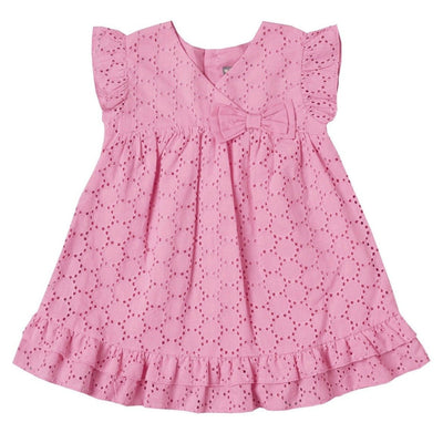 Pink Eyelet Baby Dress - LIV & Company
