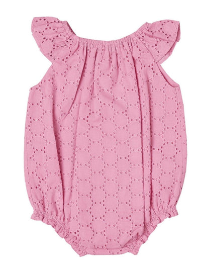 Pink Eyelet Romper - LIV & Company