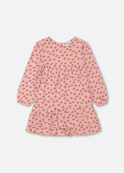 Pink Tulip Muslin Long - Sleeve Dress - LIV & Company