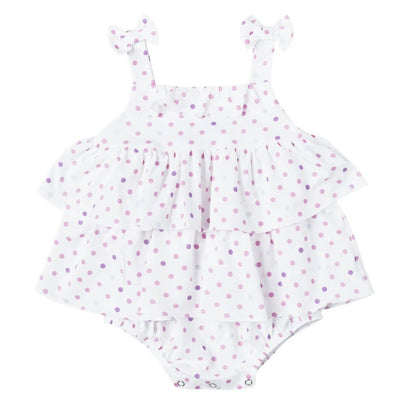 Polka Dot Ruffle Romper - LIV & Company