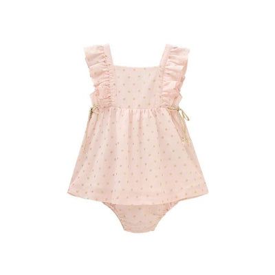 Polka Dots Ruffle Dress Set - LIV & Company