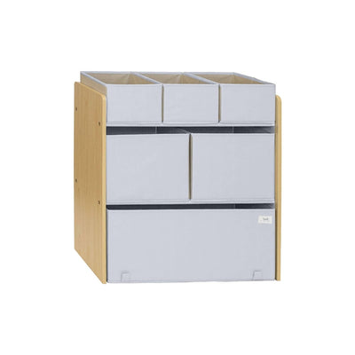 Recycled Fabric Multi - Bin Organizer: Gray - LIV & Company