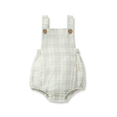 Sage Gingham Muslin Playsuit - LIV & Company