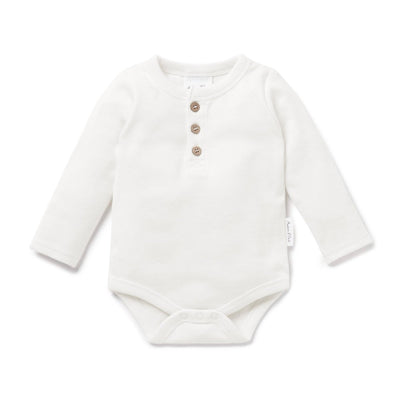 Snow Rib Henley Bodysuit - LIV & Company