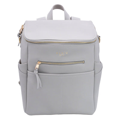 The Capri - Vegan Leather Diaper Bag - Stone - LIV & Company