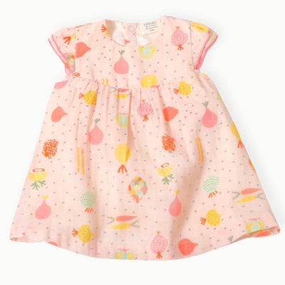 Veggie Muslin Ruffle Dress + Bloomer - LIV & Company