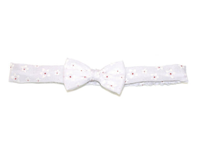 White Floral Bow Headband - LIV & Company