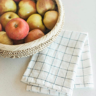 Windowpane Linen Tea Towel - Set of 2 - LIV & Company