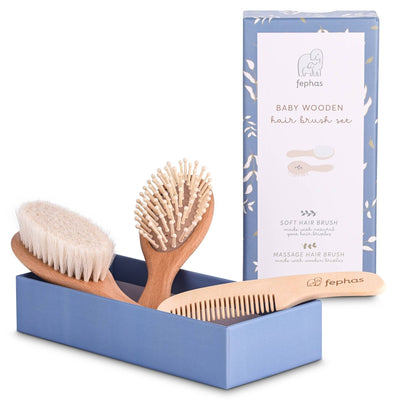 Wooden Baby Hair Brush Set - LIV & Company