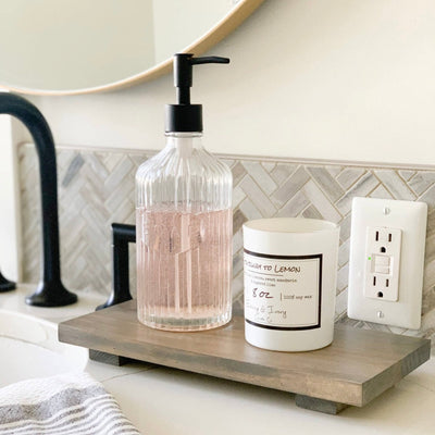 Wooden Soap Stand - Oak Grey - LIV & Company