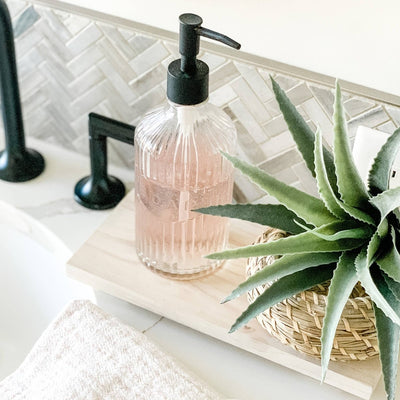 Wooden Soap Stand - Whitewash - LIV & Company